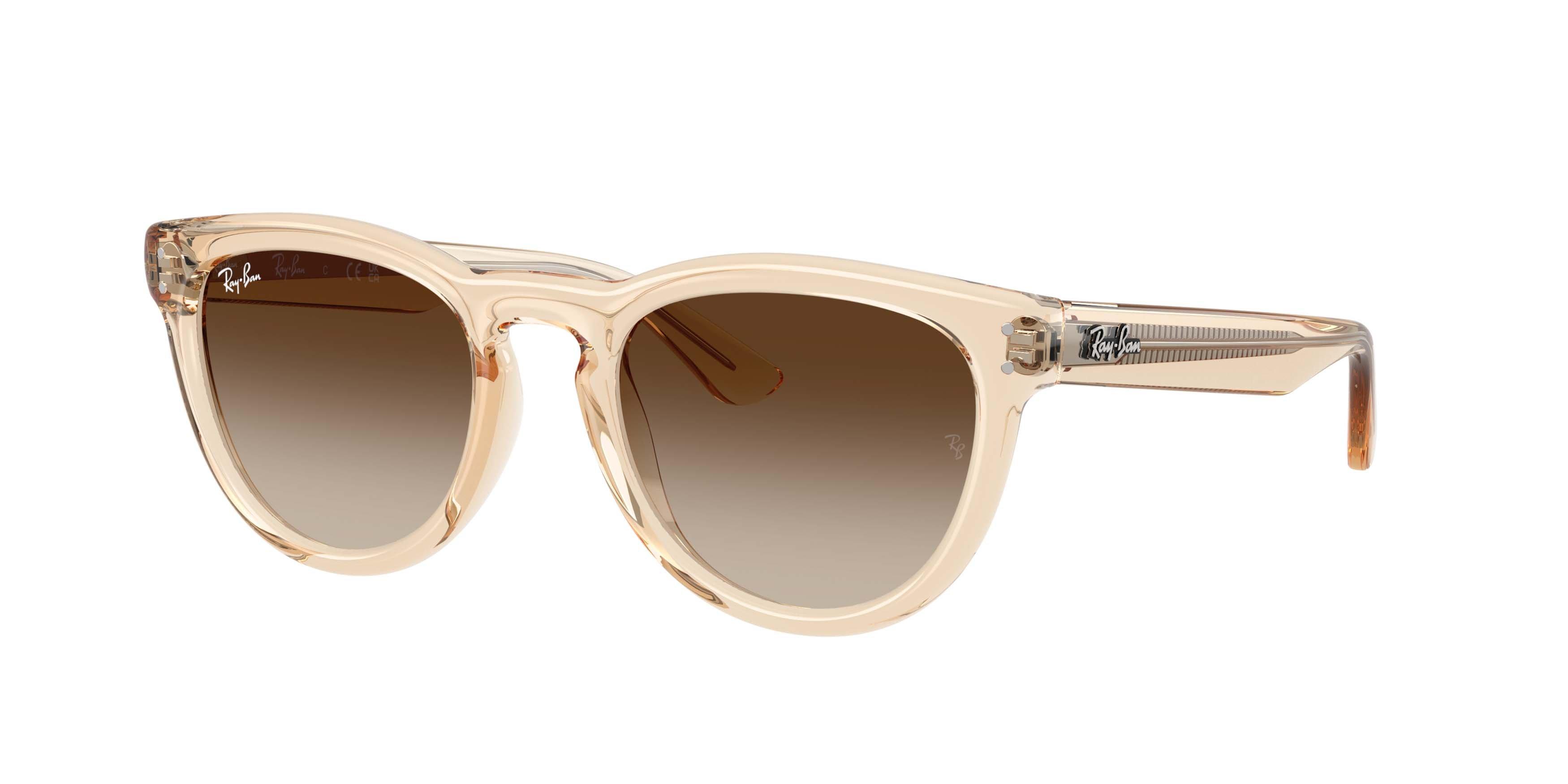 Ray-Ban RB2237 Light Brown Gradient Dark Brown Sunglasses - Transparent Nude - TAN/BROWN